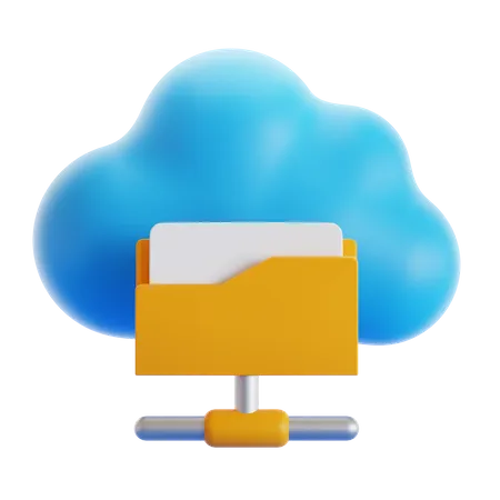 Compartilhamento de arquivos na nuvem  3D Icon