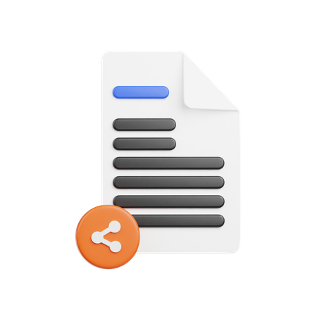 Compartilhamento de documentos  3D Icon