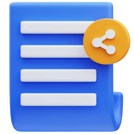 Compartilhamento de documentos  3D Icon