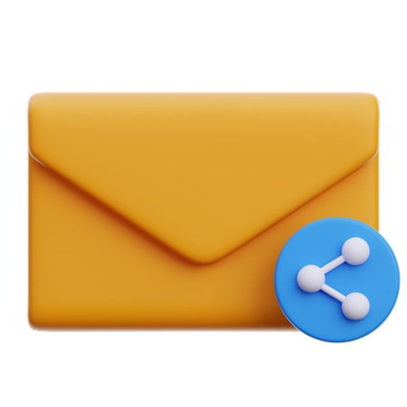 Compartilhamento de e-mail  3D Icon