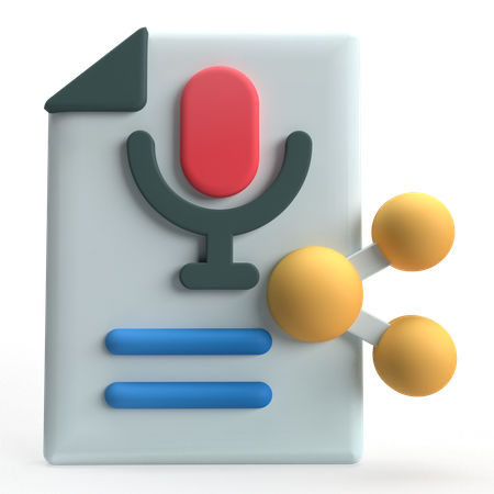 Compartilhar arquivo de música  3D Icon
