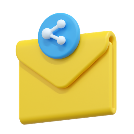 Compartilhar e-mail  3D Icon