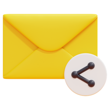 Compartilhar e-mail  3D Icon