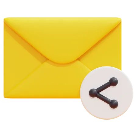 Compartilhar e-mail  3D Icon