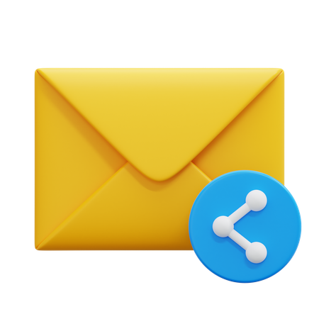 Compartilhar e-mail  3D Icon