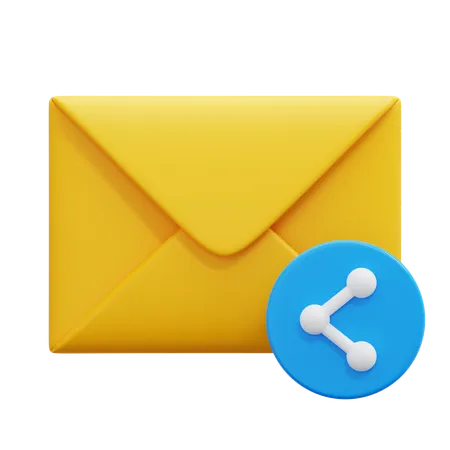 Compartilhar e-mail  3D Icon