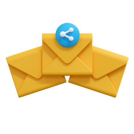 Compartilhar mensagem de e-mail  3D Icon