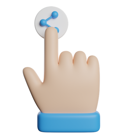 Compartilhar gesto de toque  3D Icon