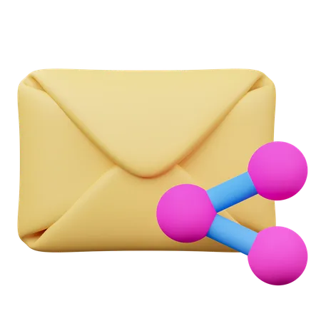 Compartilhar e-mail  3D Icon