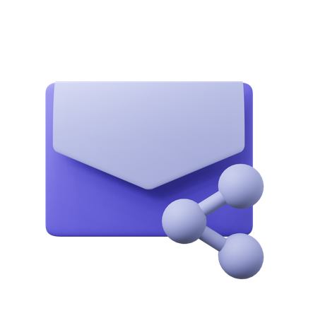 Compartilhar e-mail  3D Icon