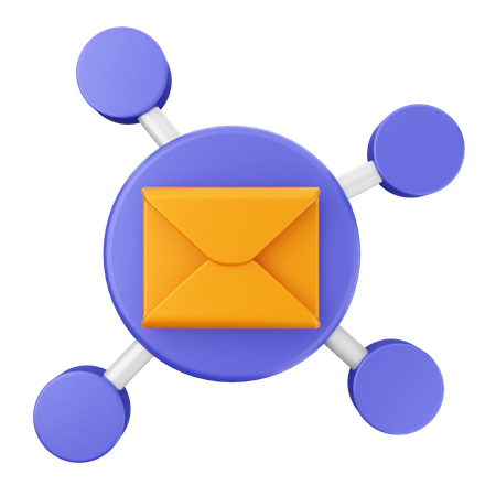 Compartilhar mensagem de e-mail  3D Icon