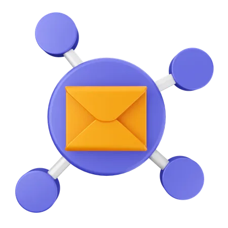 Compartilhar mensagem de e-mail  3D Icon