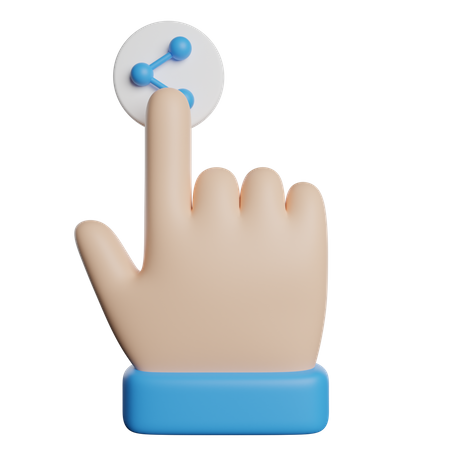 Compartilhar gesto de toque  3D Icon