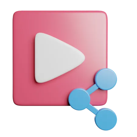 Compartilhar video  3D Icon