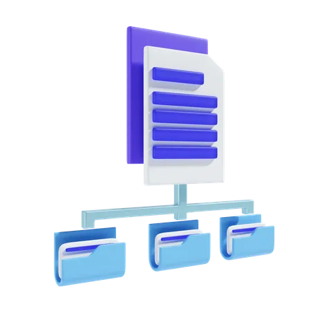 Compartición de archivos  3D Icon