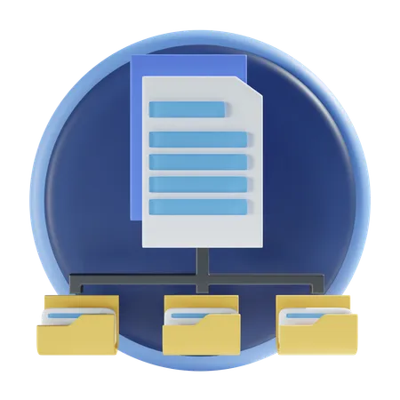 Compartición de archivos  3D Icon