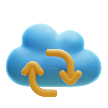 Compartir archivos en la nube  3D Icon