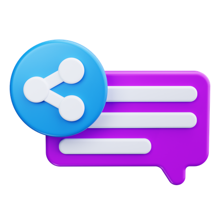 Compartir chat  3D Icon