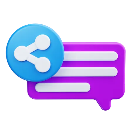 Compartir chat  3D Icon