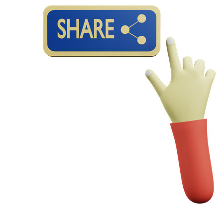 Compartir haga clic  3D Icon