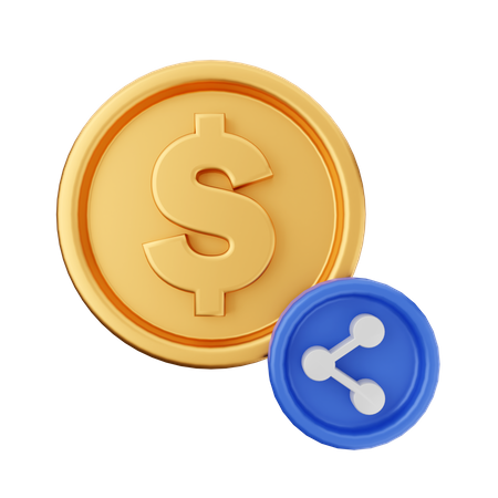 Compartir dinero  3D Icon