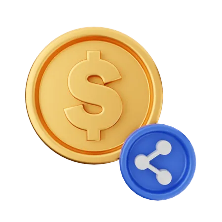 Compartir dinero  3D Icon