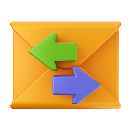 Compartir mensaje de correo  3D Icon