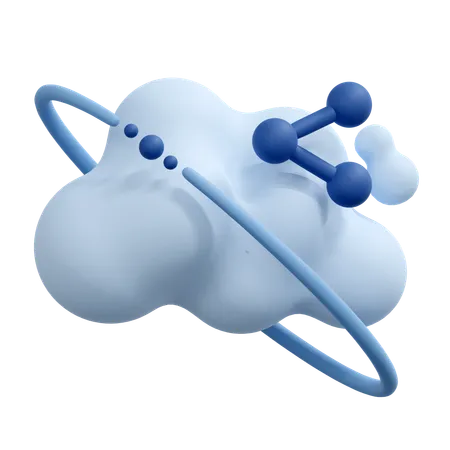 Compartir nube  3D Icon