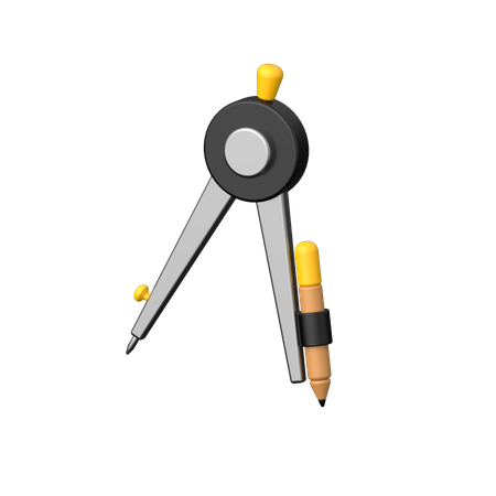 Compás de dibujo  3D Icon