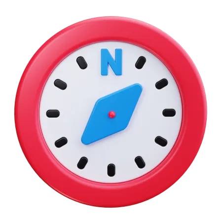 方位磁針  3D Icon