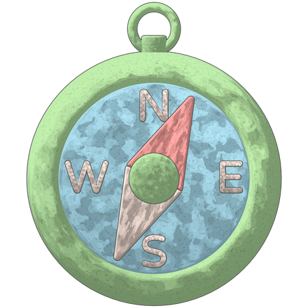 方位磁針  3D Icon