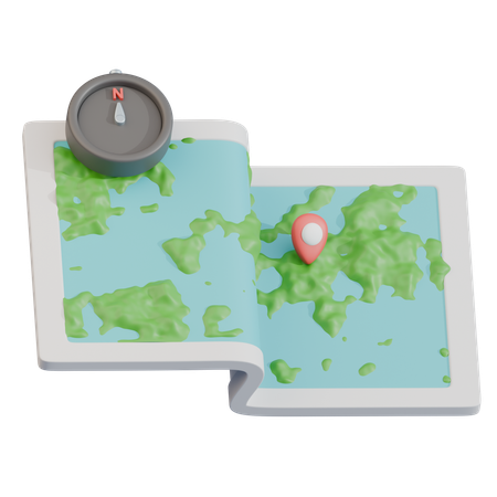 나침반  3D Icon