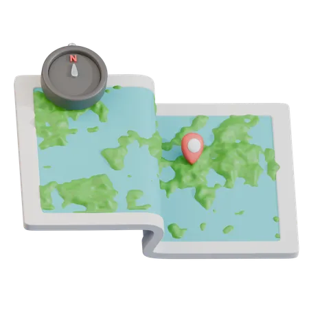 나침반  3D Icon