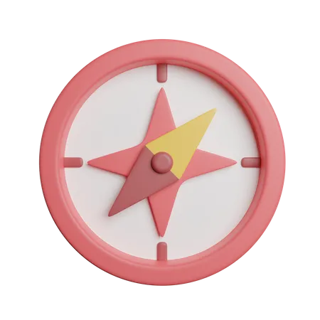 Compass Navigation Arrow 3D Icon