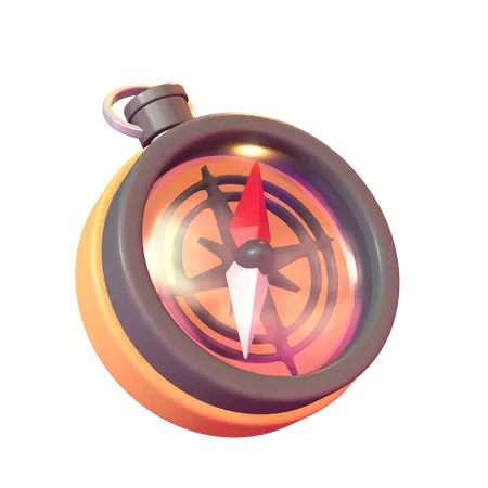 Embark On Your Next Adventure With Our 3 D Illustration Of An Adventure Guiding Compass For Exploration This Intricately Designed Compass Asset Is The Perfect Companion For Explorers 3D Icon