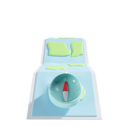 Compass And Maps  3D Icon