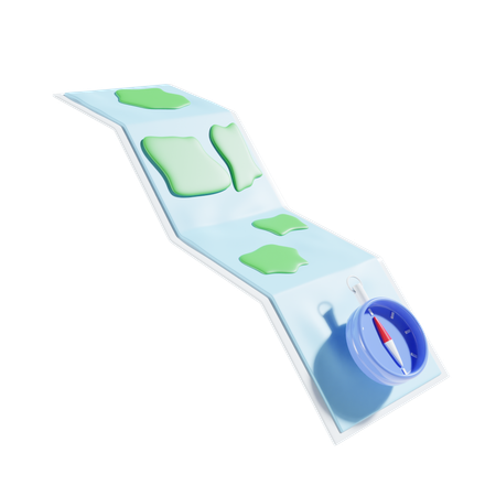 Compass And Maps  3D Icon