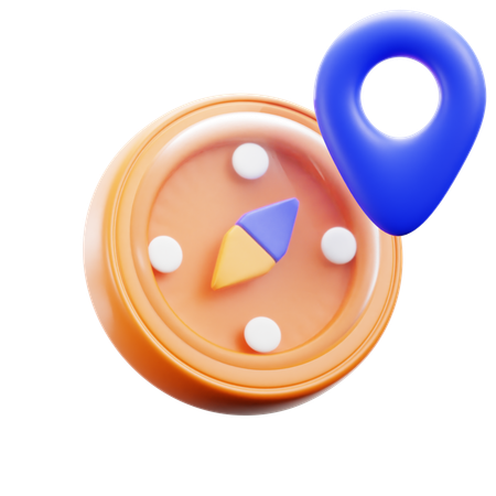 Compass Location  3D Icon