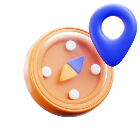 Compass Location  3D Icon