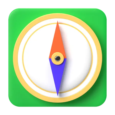 Compass Navigation  3D Icon