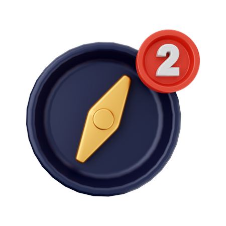 Compass Notification  3D Icon