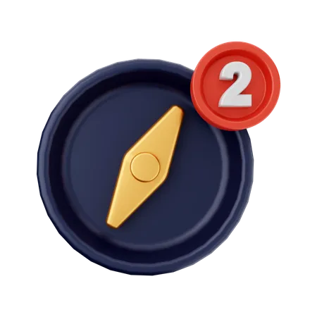 Compass Notification  3D Icon