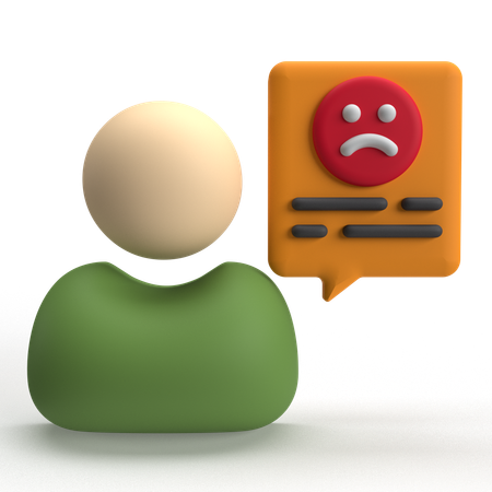 불평하다  3D Icon
