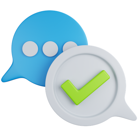 Complete bubble message  3D Icon