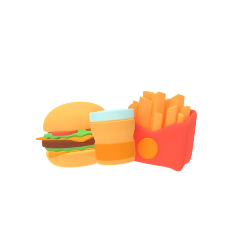 Complete Food Package 3D Icon