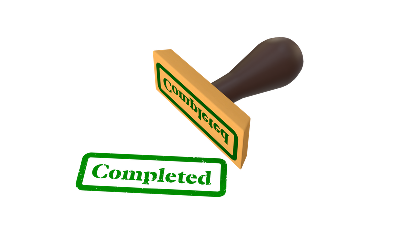 Completed  3D Icon