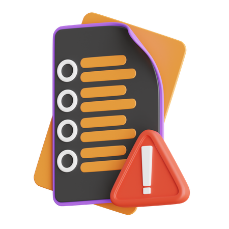 Compliance Alert  3D Icon