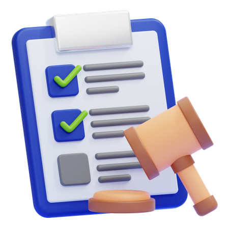 Compliance Checklist  3D Icon