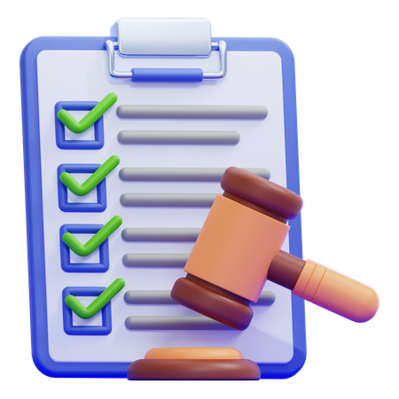 Compliance Checklist  3D Icon