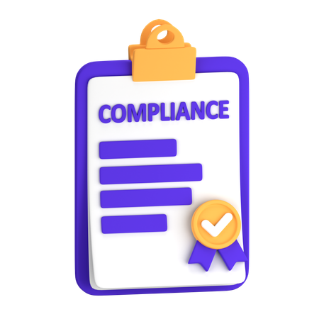 Compliance Document  3D Icon